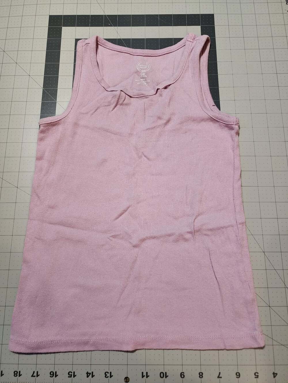 Wonder Nation Ribbed Tank Top Size L 10-12 Plus Pink